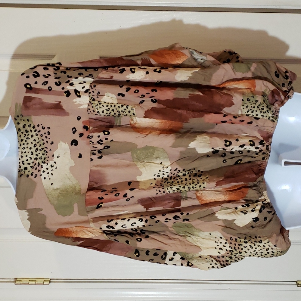 ODDY Animal print short sleeve blouse , - Picture 5 of 10